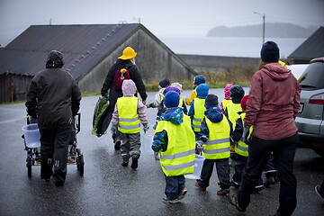 Image showing Picking up Plastic Waste