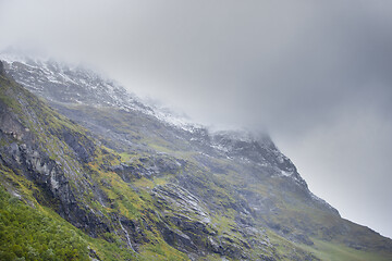 Image showing Clouds over the Mountain