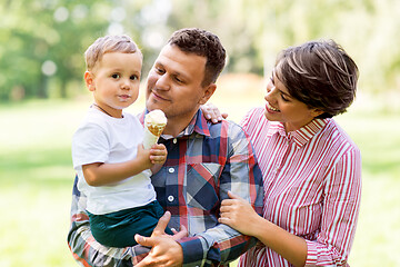 Image showing happy family at summer park