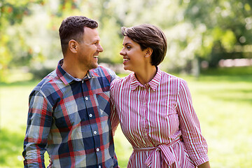 Image showing happy couple in summer park