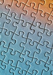 Image showing Jigsaw puzzle background