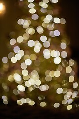 Image showing Christmas Tree Decoration unfocused blurry background