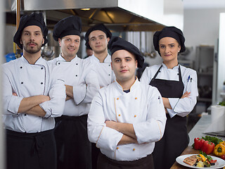 Image showing Portrait of group chefs