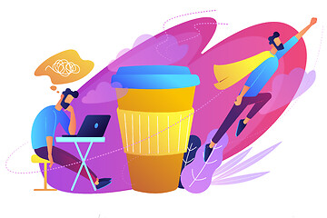 Image showing Coffee break concept vector illustration.