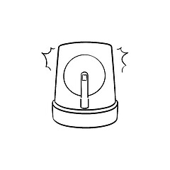 Image showing Siren hand drawn outline doodle icon.