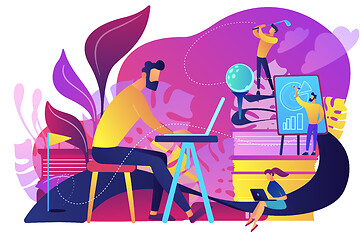 Image showing Office fun concept vector illustration.