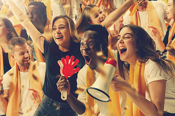 Image showing stadium soccer fans emotions portrait