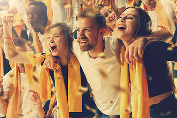 Image showing stadium soccer fans emotions portrait