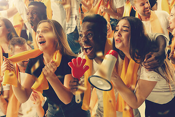 Image showing stadium soccer fans emotions portrait