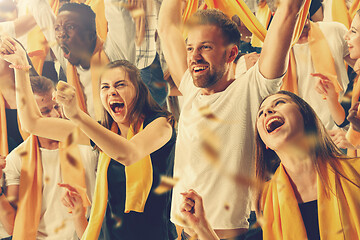 Image showing stadium soccer fans emotions portrait