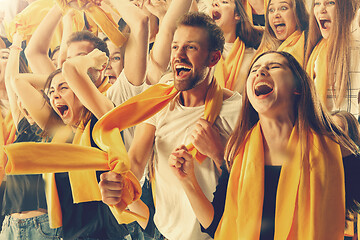 Image showing stadium soccer fans emotions portrait