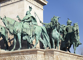 Image showing Chieftains of Hero's Square, Budapest