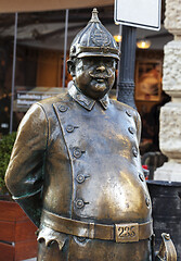 Image showing Budapest, HUNGARY - FEBRUARY 15, 2015 - The Policeman statue