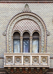 Image showing Window in art nouveau style, Budapest