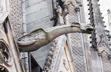 Image showing Gargoyle of Notre Dame cathedral in Paris