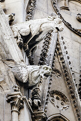 Image showing Gargoyles of Notre Dame cathedral in Paris