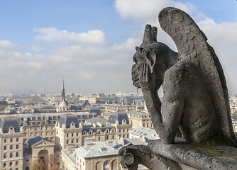 Image showing Chimera on Notre Dame de Paris