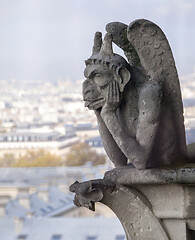 Image showing Chimera on Notre Dame de Paris