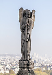 Image showing Archangel Gabriel on the roof of Notre-Dame de Paris