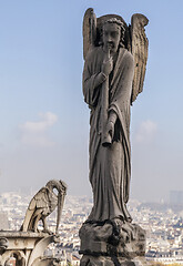 Image showing Archangel Gabriel on the roof of Notre-Dame de Paris