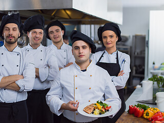 Image showing Portrait of group chefs