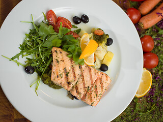 Image showing Salmon fillet steak