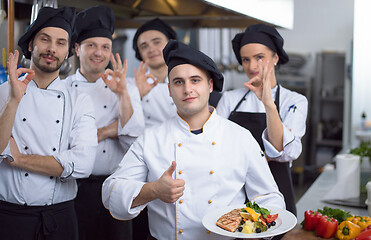 Image showing Portrait of group chefs