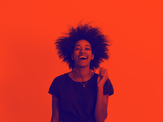 Image showing black woman isolated on a white background