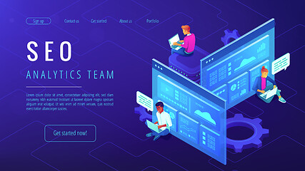 Image showing SEO analytics team landing page.