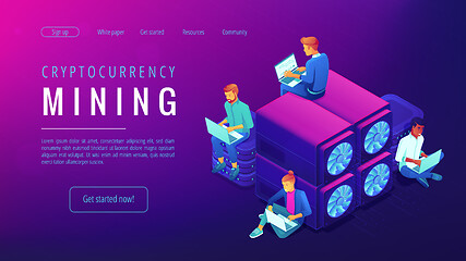 Image showing Cryptocyrrency mining landing page.