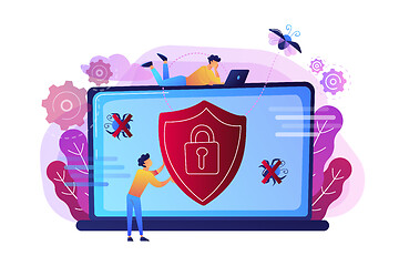 Image showing Antivirus software concept vector illustration.