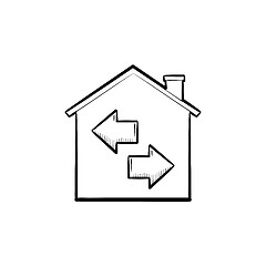 Image showing Resale hand drawn outline doodle icon.