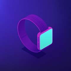 Image showing Isometric smart watch. Vector 3d illustration.