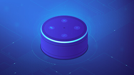 Image showing Isometric smart home controller illustration
