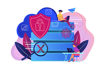 Image showing Data protection concept vector illustration.