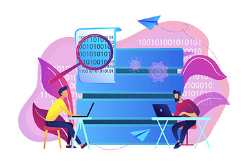 Image showing Big data programming concept vector illustration.