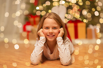 Image showing smiling girl at christmas home