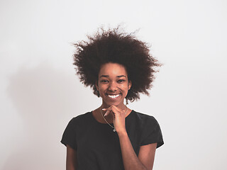 Image showing black woman isolated on a white background