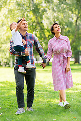 Image showing happy family at summer park