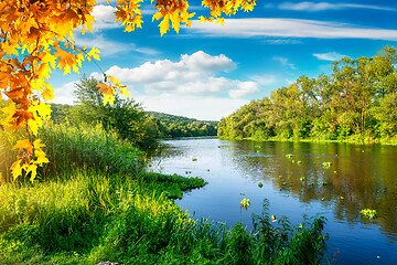 Image showing Autumn on river