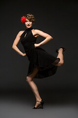 Image showing girl dancer in tango dress