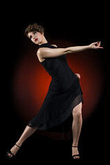 Image showing girl dancer in tango dress