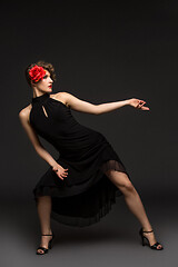 Image showing girl dancer in tango dress