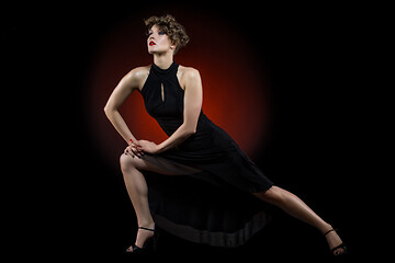 Image showing girl dancer in tango dress