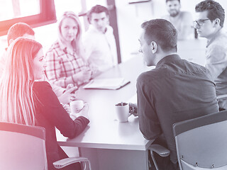 Image showing Business Team At A Meeting at modern office building