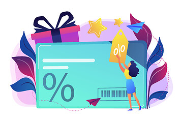 Image showing Discount and loyalty card concept vector illustration.