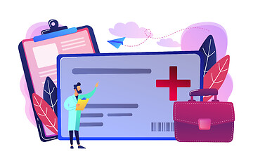 Image showing Healthcare smart card concept vector illustration.
