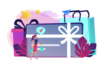 Image showing Gift card concept vector illustration.