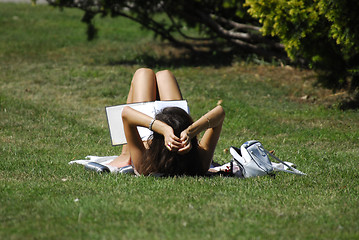 Image showing Relax on meadow