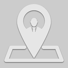 Image showing Map pointer icon in white style